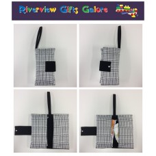 Nappy Wallet - Black Check Pattern Nappy Wallet - Black Check Pattern
